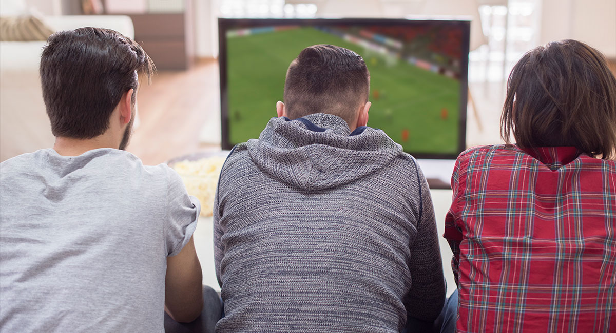 Payam Ravanfar analyzing soccer on TV in Novato to improve goalkeeping